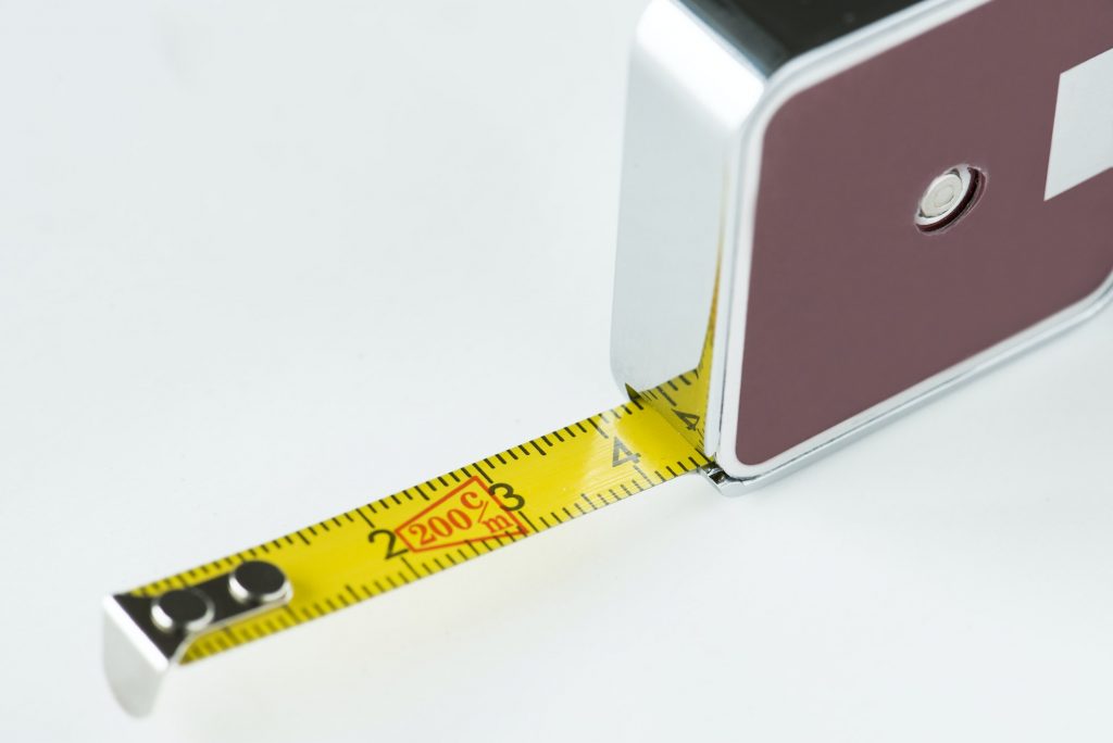 Closeup of measuring tape